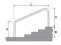 Edelstahl-Einstiegshilfe, Lnge 1220 mm, V2A