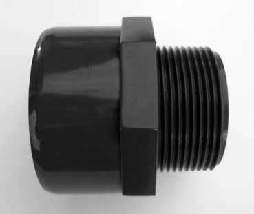 PVC-bergangsmuffennippel Klebemuffe 16 / Stutzen 20 mm > AG 1/2
