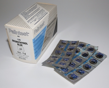 pH-Wert 6,0 - 7,6: Bromphenol blau Reagenztabletten Palintest fr Komparator, 250 Tests