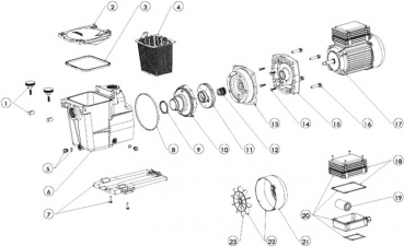 Explosionszeichnung Pumpe 