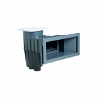 BREITMAUL-Skimmer f. Pools MIT Folie, Ansaugarm 311mm; dunkelgrau   (3119DGR)