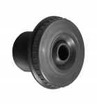 Einlaufdse mit AG 2", MIT Flansch, Kugelloch 22 mm, dunkelgrau