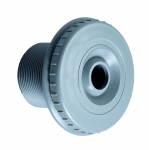 Einlaufdse mit AG 2", MIT Flansch, Kugelloch 22 mm, hellgrau