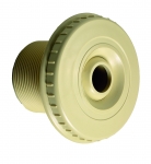 Einlaufdse mit AG 2", MIT Flansch, Kugelloch 22 mm, Sand-farbig