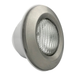 HALOGEN-UWS 300W Design f. Pools MIT Folie, Blende: Edelstahl, 6000 Lumen