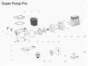 Explosionszeichung Pumpe "Super Pump Pro"