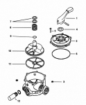 Explosionszeichnung 6-Wege-Ventile (ABS) zum freien Rohrleitungseinbau